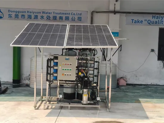 Sistema de desalinización por energía solar SWRO Purificación de agua Generador de agua de mar con energía solar Sistema purificador de agua Sistema de filtración de agua por ósmosis inversa solar RO