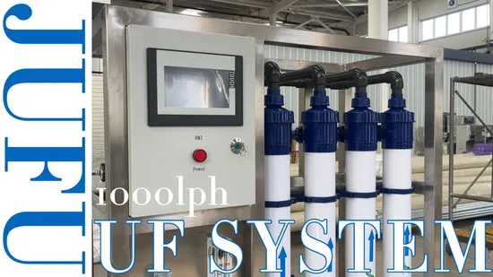 Sistema de ultrafiltración de 1000 lph UF Equipo de filtración por membrana Control PLC